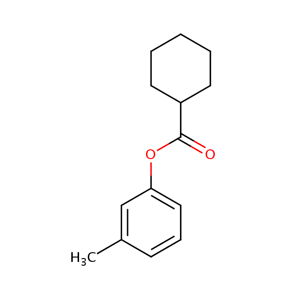 3-Methylphenyl cyclohexanecarboxylate structural formula
