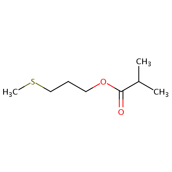 3-(Methylthio)propyl isobutyrate structural formula