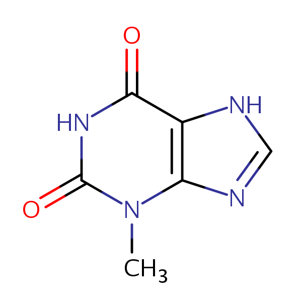 3-Methylxanthine structural formula