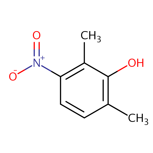 3-Nitro-2,6-xylenol structural formula