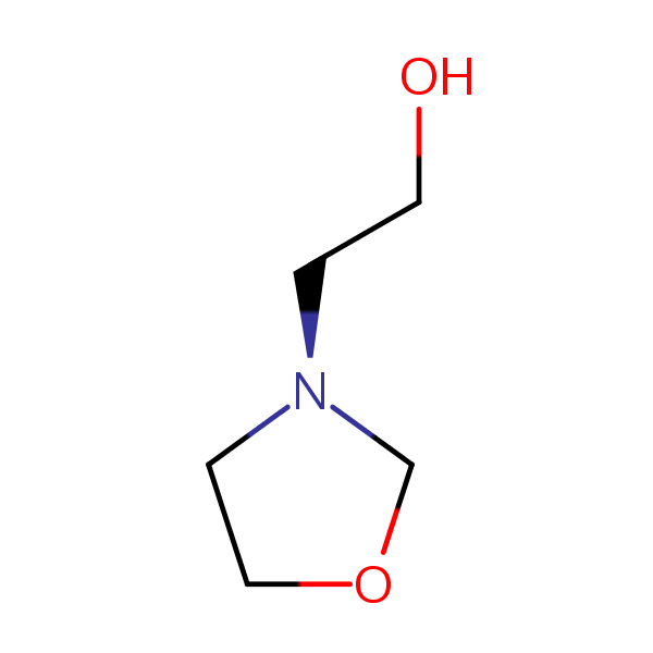 3-Oxazolidineethanol structural formula
