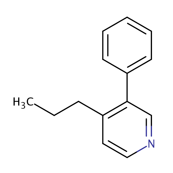 3-Phenyl-4-propylpyridine structural formula