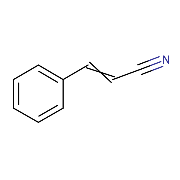 3-Phenylprop-2-enenitrile structural formula