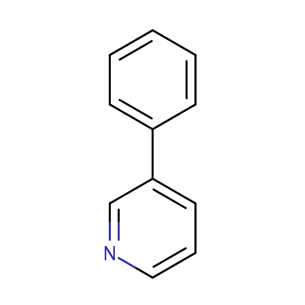 3-Phenylpyridine structural formula