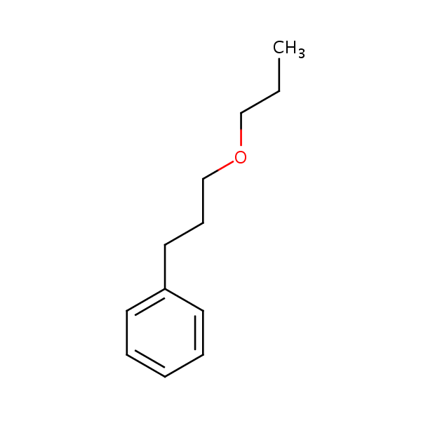 (3-Propoxypropyl)benzene structural formula