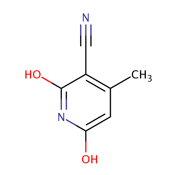 3-Pyridinecarbonitrile, 1,2-dihydro-6-hydroxy-4-methyl-2-oxo- structural formula
