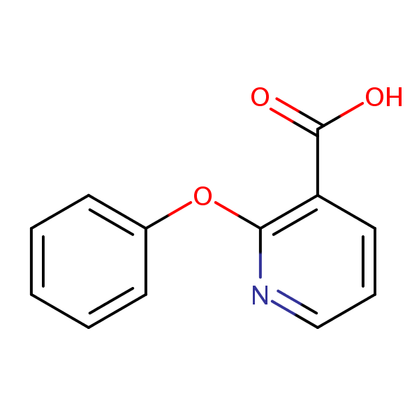 3-Pyridinecarboxylic acid, 2-phenoxy- structural formula