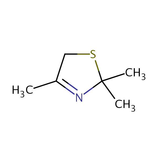 3-Thiazoline, 2,2,4-trimethyl- structural formula