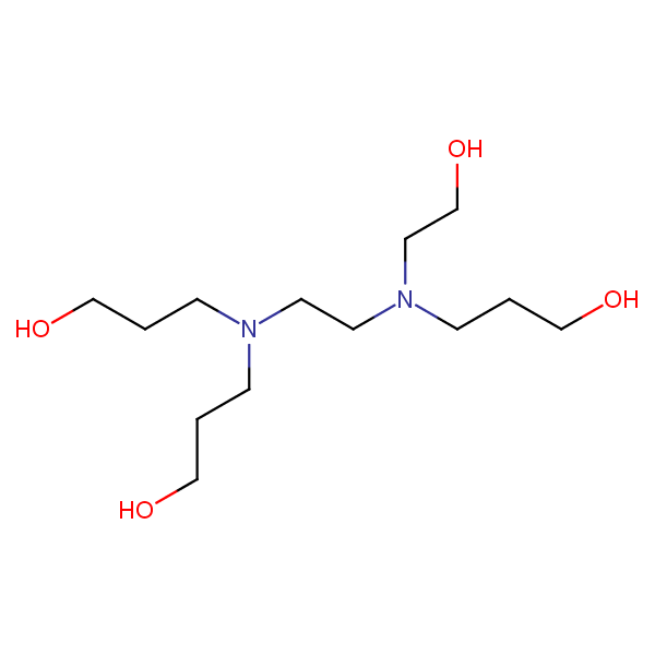 3,3’-((2-((2-Hydroxyethyl)(3-hydroxypropyl)amino)ethyl)imino)dipropanol structural formula