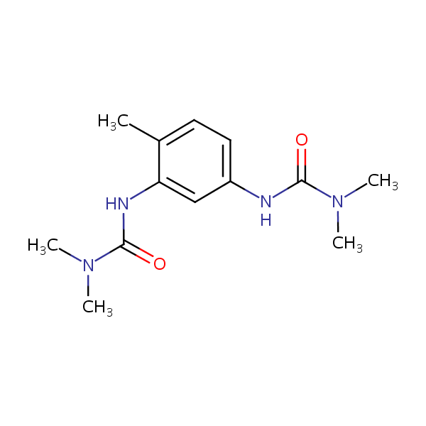 3,3’-(4-Methylbenzene-1,3-diyl)bis(1,1-dimethylurea) structural formula