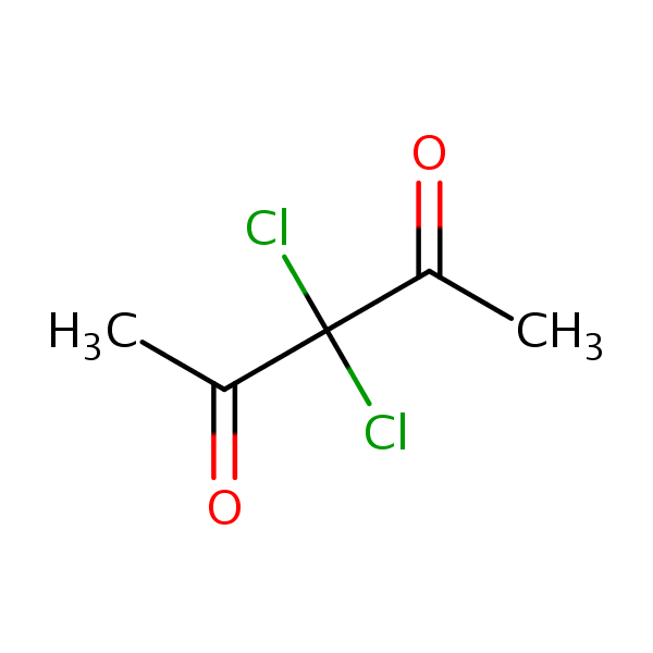 3,3-Dichloropentane-2,4-dione structural formula