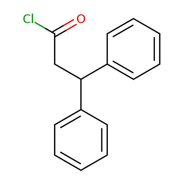3,3-Diphenylpropionyl chloride structural formula