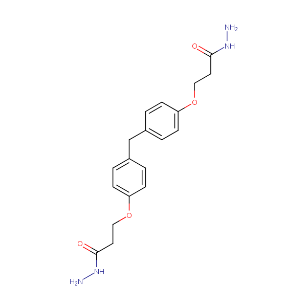 3,3’-(Methylenebis(4,1-phenyleneoxy))dipropionodihydrazide structural formula