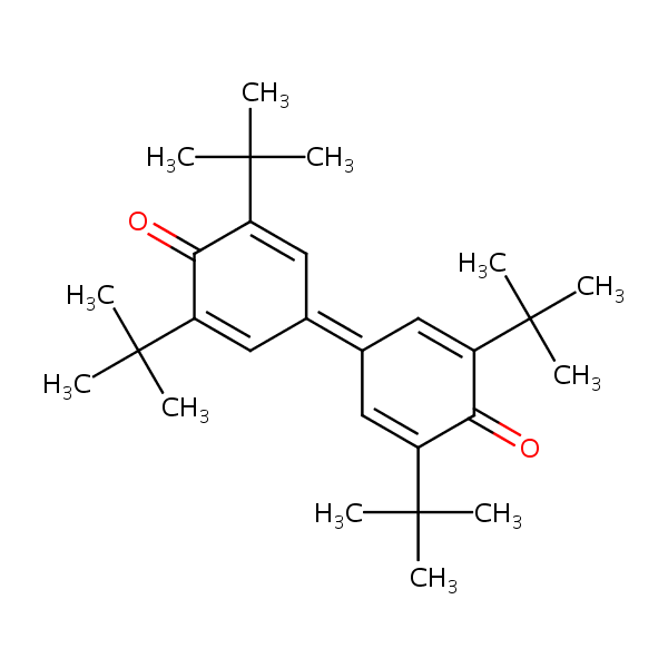 3,3’,5,5’-Tetra-tert-butyl-4,4’-dibenzoquinone structural formula
