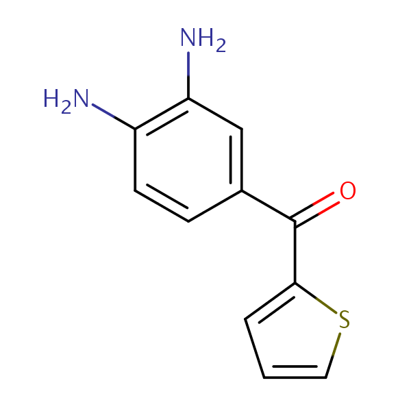 (3,4-Diaminophenyl) (2-thienyl) ketone structural formula