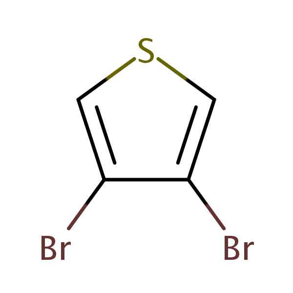 3,4-Dibromothiophene structural formula