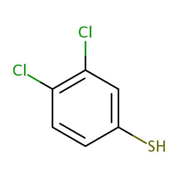 3,4-Dichlorothiophenol structural formula