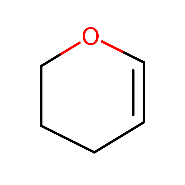 3,4-Dihydro-2H-pyran structural formula