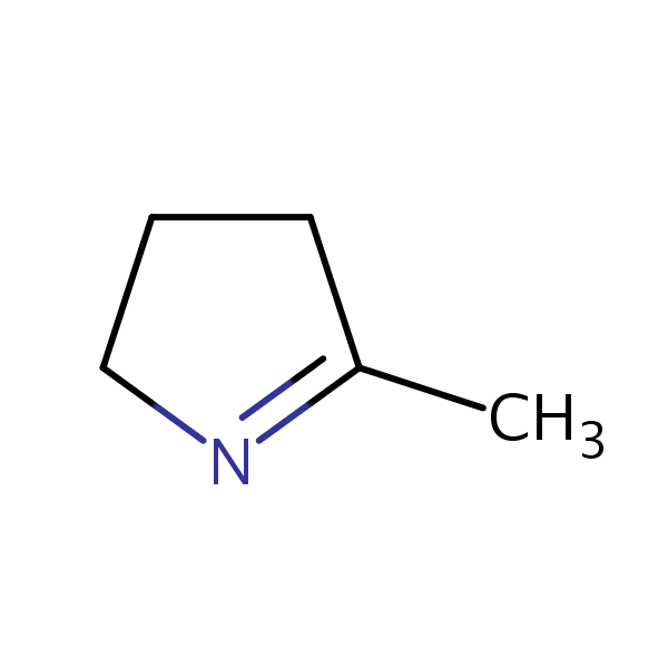 3,4-Dihydro-5-methyl-2H-pyrrole structural formula