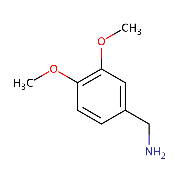 3,4-Dimethoxybenzylamine structural formula