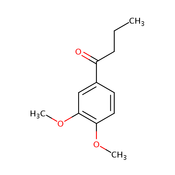 3’,4’-Dimethoxybutyrophenone structural formula