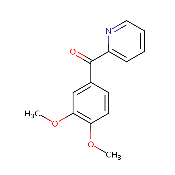 3,4-Dimethoxyphenyl 2-pyridyl ketone structural formula
