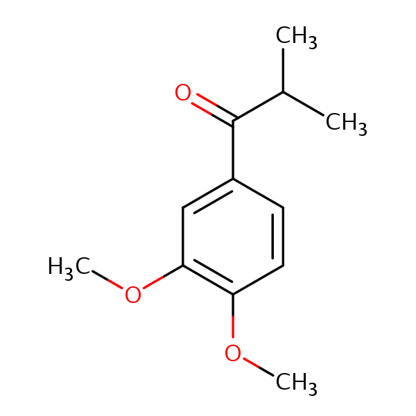 3,4-Dimethoxyphenyl isopropyl ketone structural formula