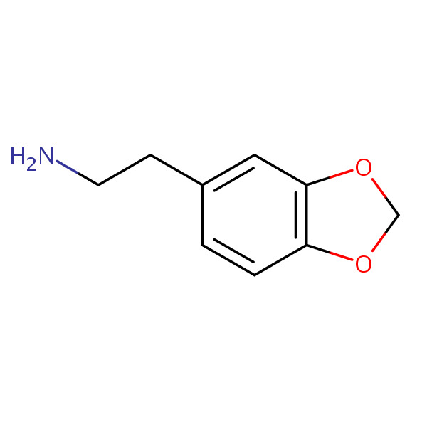 3,4-Methylenedioxyphenethylamine structural formula