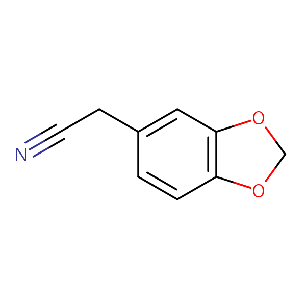 3,4-(Methylenedioxy)phenylacetonitrile structural formula