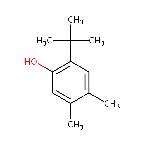 3,4-Xylenol, 6-tert-butyl- structural formula