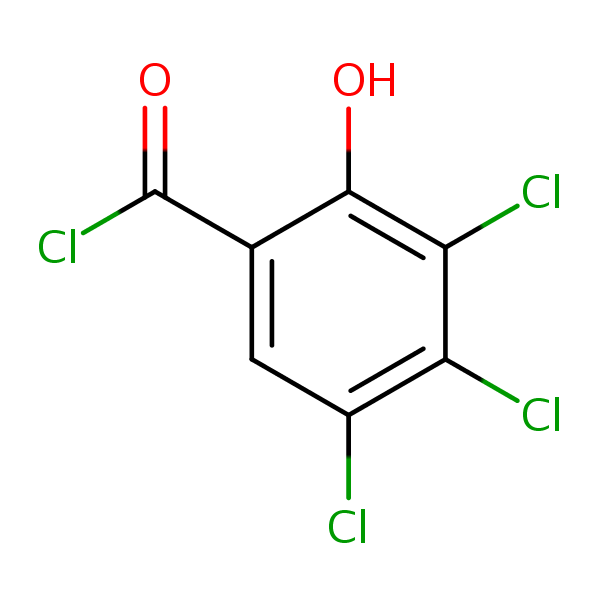 3,4,5-Trichloro-2-hydroxybenzoyl chloride structural formula