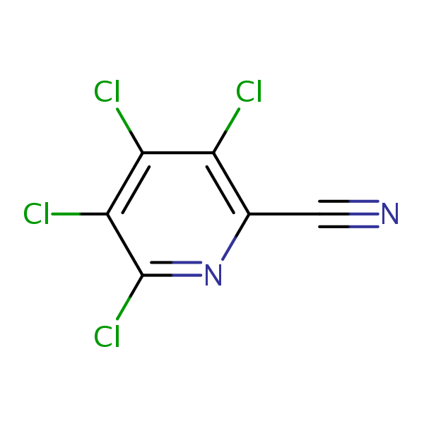 3,4,5,6-Tetrachloro-2-pyridinecarbonitrile structural formula