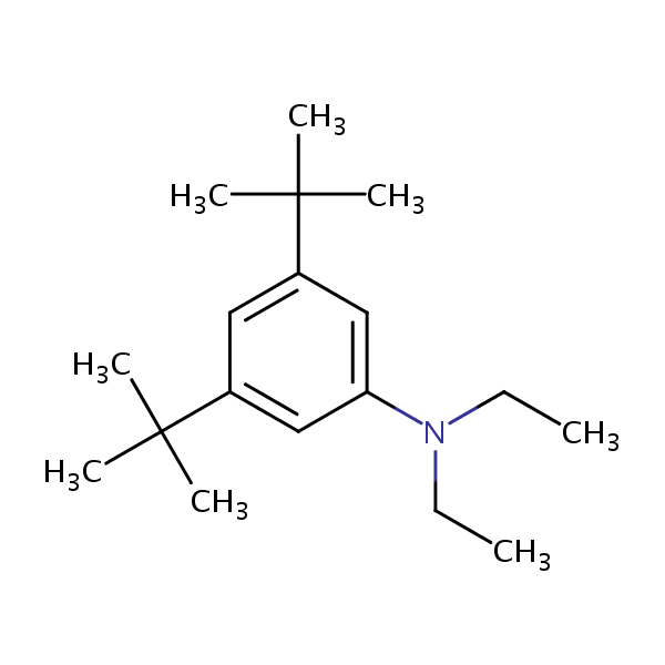 3,5-Bis(1,1-dimethylethyl)-N,N-diethylaniline structural formula