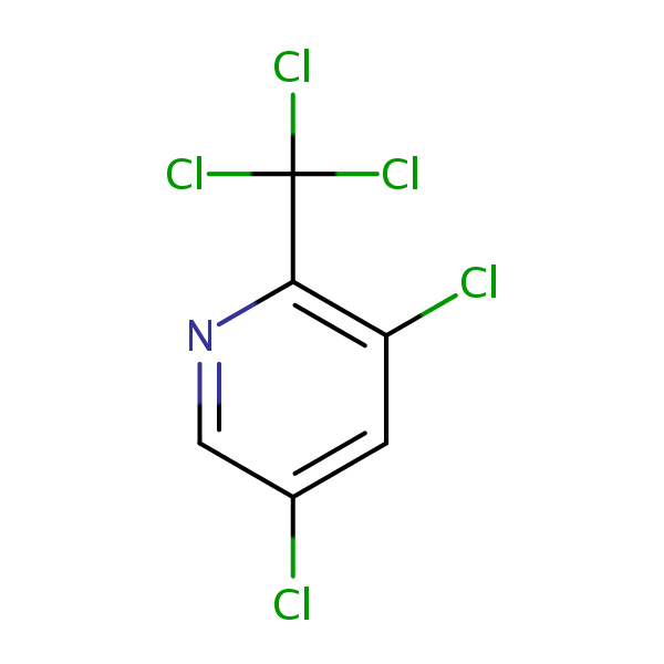 3,5-Dichloro-2-(trichloromethyl)pyridine structural formula
