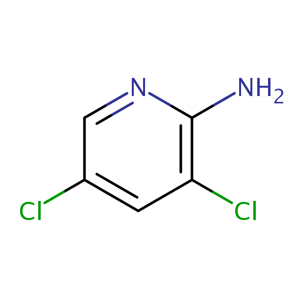 3,5-Dichloro-3-pyridylamine structural formula