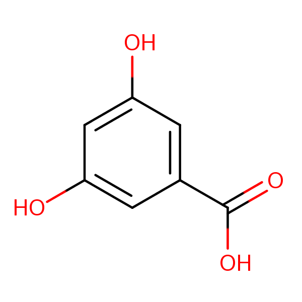 3,5-Dihydroxybenzoic Acid structural formula