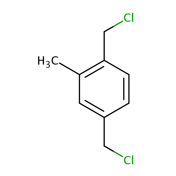 3,6-Bis(chloromethyl)toluene structural formula
