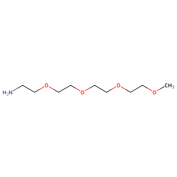 3,6,9,12-Tetraoxatridecylamine structural formula