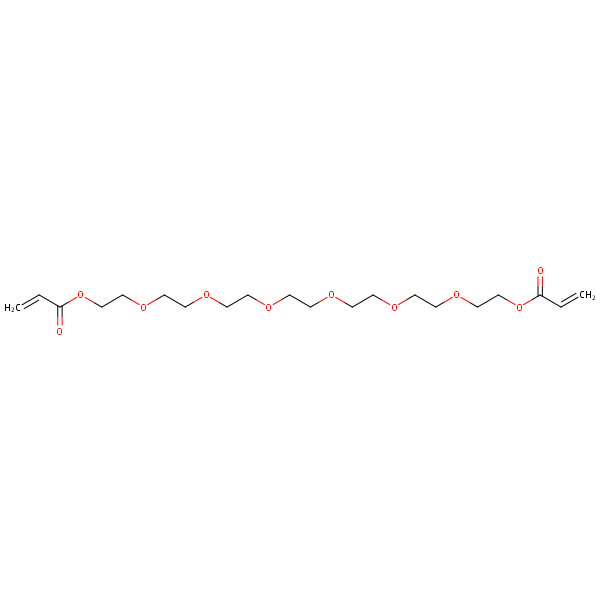 3,6,9,12,15,18-Hexaoxaicosane-1,20-diyl diacrylate structural formula