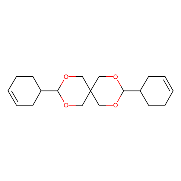 3,9-Dicyclohex-3-enyl-2,4,8,10-tetraoxaspiro[5.5]undecane structural formula