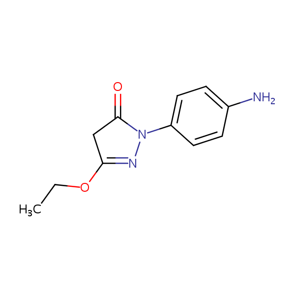 3H-Pyrazol-3-one, 2-(4-aminophenyl)-5-ethoxy-2,4-dihydro- structural formula