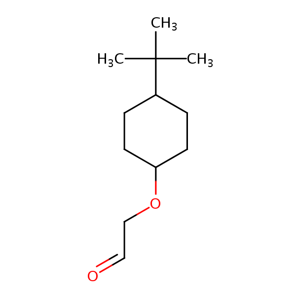 ((4-(1,1-Dimethylethyl)cyclohexyl)oxy)acetaldehyde structural formula