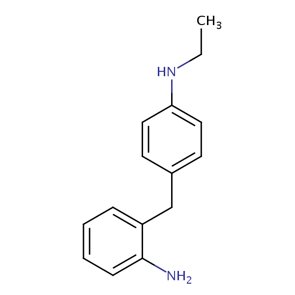 4-(2-Aminobenzyl)-N-ethylaniline structural formula