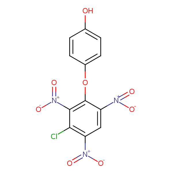 4-(3-Chloro-2,4,6-trinitrophenoxy)phenol structural formula