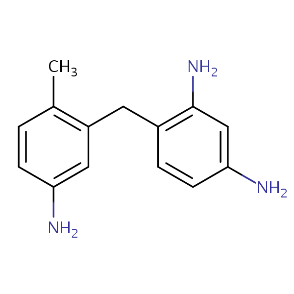 4-((5-Amino-2-methylphenyl)methyl)benzene-1,3-diamine structural formula