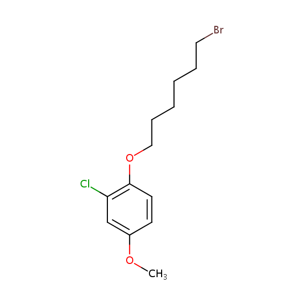 4-((6-Bromohexyl)oxy)-3-chloroanisole structural formula