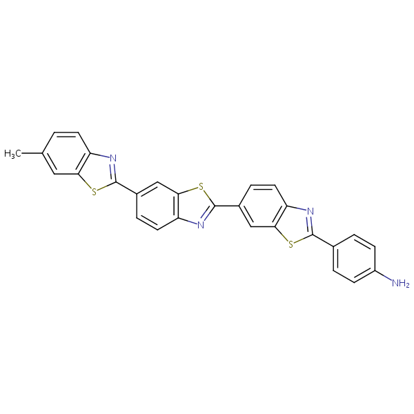 4-(6-Methyl(2,6’:2’,6’’-terbenzothiazol)-2’’-yl)aniline structural formula