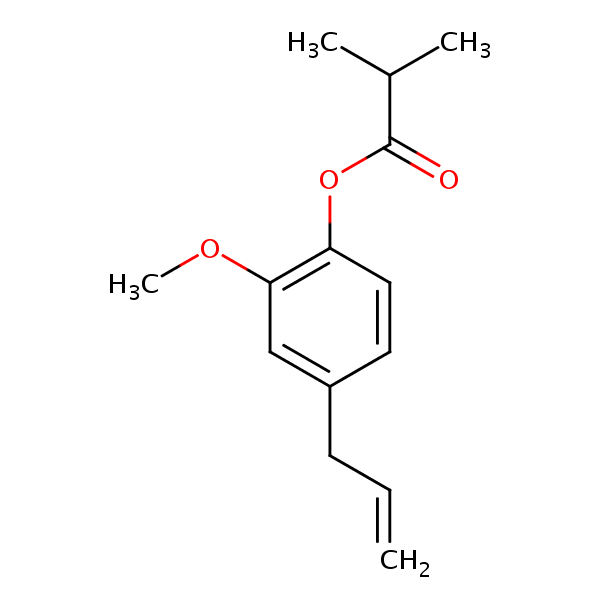 4-Allyl-2-methoxyphenyl isobutyrate structural formula