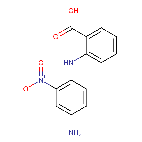 4-Amino-2-nitrodiphenylamine-2’-carboxylic acid structural formula