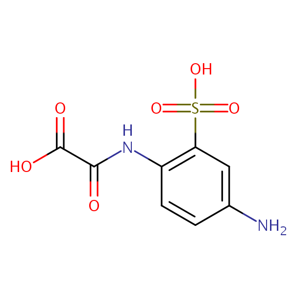 ((4-Amino-2-sulphophenyl)amino)oxoacetic acid structural formula